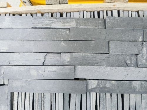 Плитка чёрная из натурального камня фасадная 30 см * 5 см, толщина 7 мм -30 мм купить в Московской области