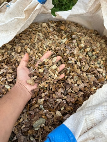 Златолит персиковый декоративная каменная крошка купить в Московской области